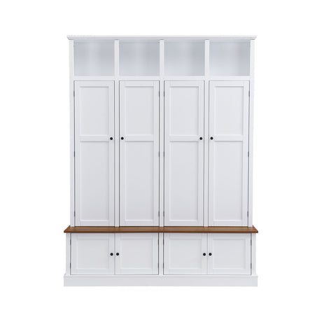 Hall Tree With Bench And Cabinet