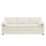 Modern 3 Seater Sofa With Side Storage Pockets For Living Room