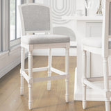 Stool With Upholstered Seat And Back