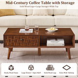 Coffee Table With Hidden Drawer And Open Shelf