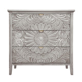 3 Drawer Cabinet, American Furniture, Suitable For Bedroom, Living Room - Light Gray