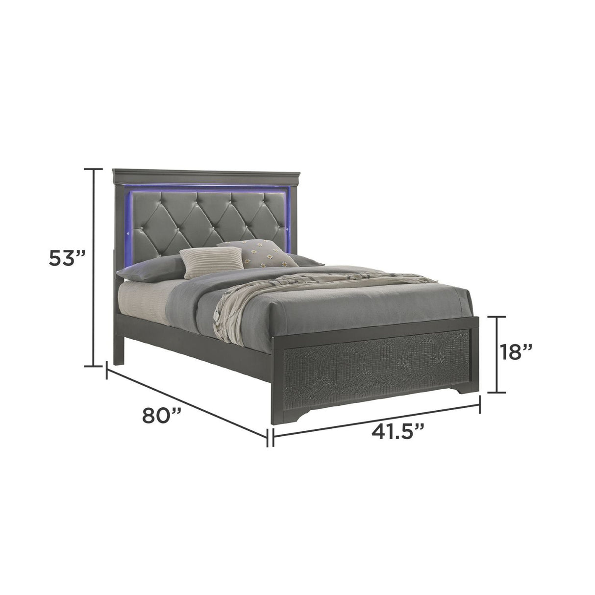Blaze - Modern Bedroom Set With LED Headboard