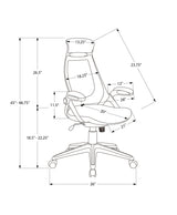 Office Chair, Adjustable Height, Swivel, Ergonomic, Armrests, Contemporary & Modern