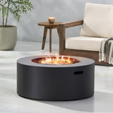 Round Iron Fire Pit With 40, 000 Btu