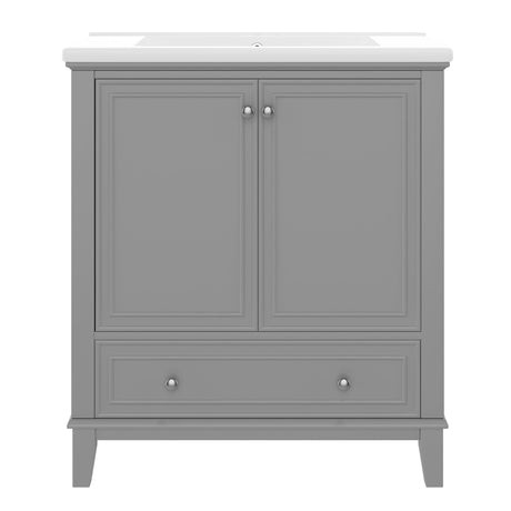 Modern Bathroom Vanity With Sink Combo, Doors And Drawer