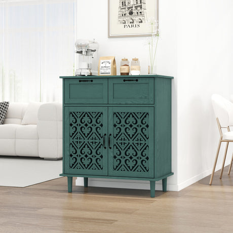 2 Door 2 Drawer Elegant Cabinet