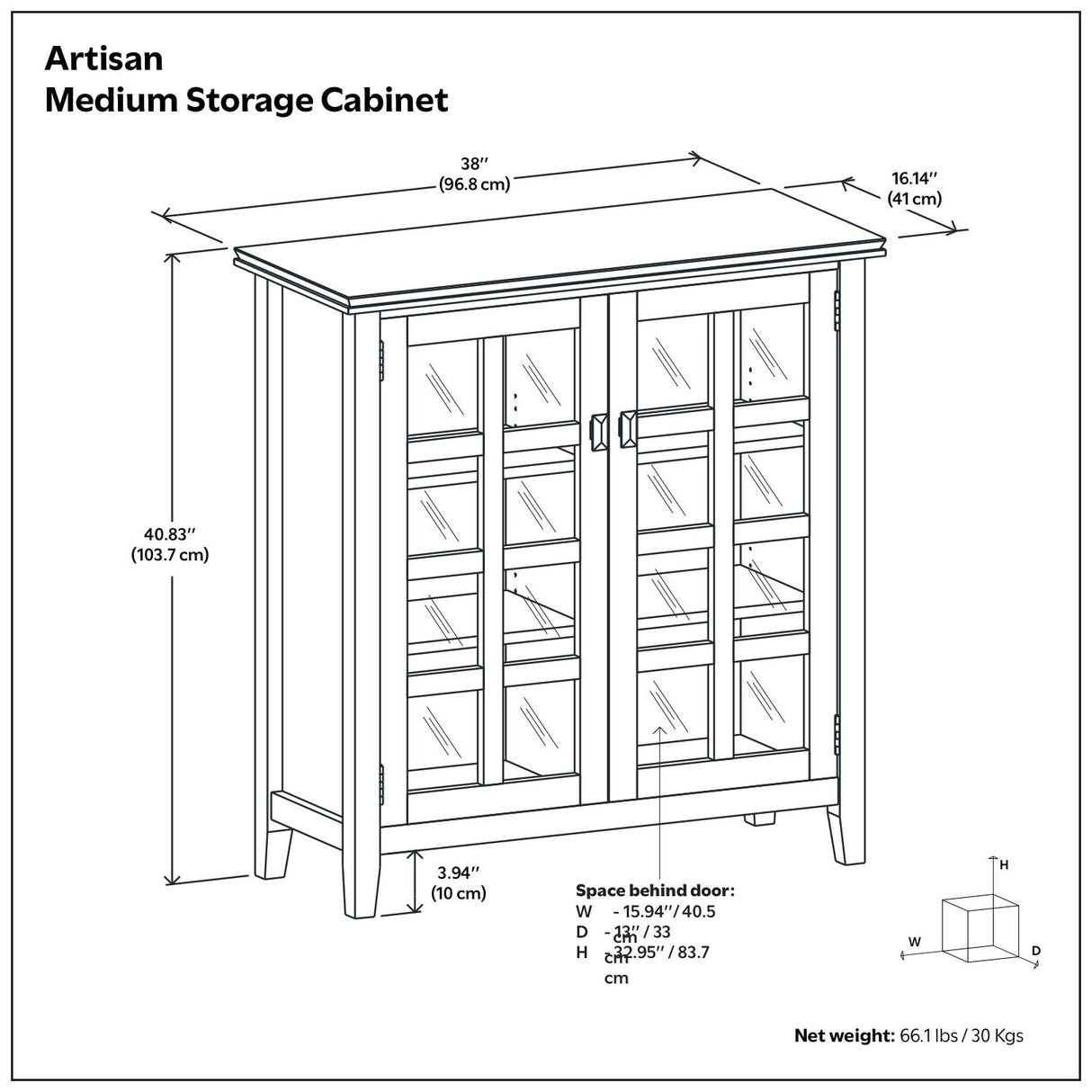 Artisan - Handcrafted Medium Storage Cabinet