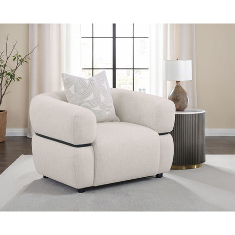 Ramsay - Round Arm Accent Chair - Beige