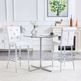 Bar Chairs & Crystal Clasp Design (Set of 2)