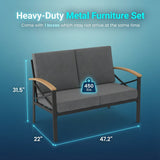 Outdoor Loveseat With Washable Cushions