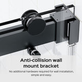 Frameless Double Sliding Soft-Close Shower Door, 3 / 8" (10Mm) Thick SGCC Tempered Glass Door, Matte
