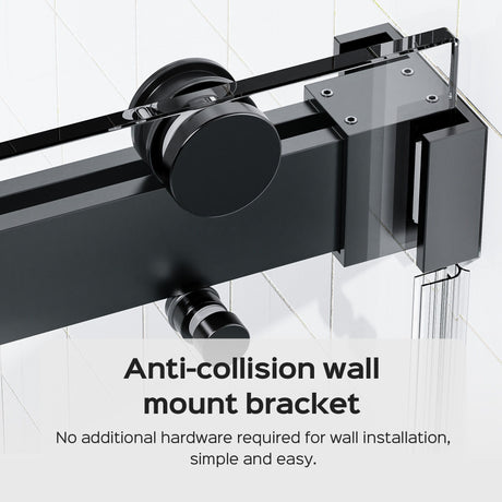 Frameless Double Sliding Soft-Close Shower Door, 3 / 8" (10Mm) Thick SGCC Tempered Glass Door, Matte