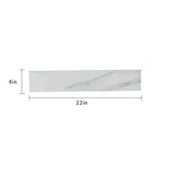 Sintered Stone Bathroom Vanity Top With 4" Backsplash And 22" Sidesplash - Carrara White