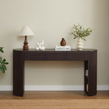 Retro Console Table With Storage, 3 Drawers