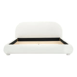 Upholstered Simple Modern Bedroom Bed With Curved Headboard