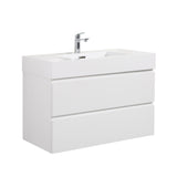 Alice - Bathroom Vanity With Large Storage, Sink, Wall Mounted