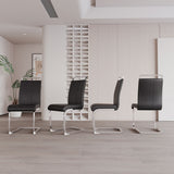 Modern Dining Chairs With Padded Seat, High Back