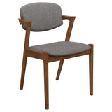 Modern Dining Chair And Zigzag Arm Design (Set of 2)