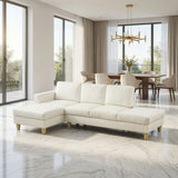 L - Shaped Sectional Sofa With Chaise & Ottoman