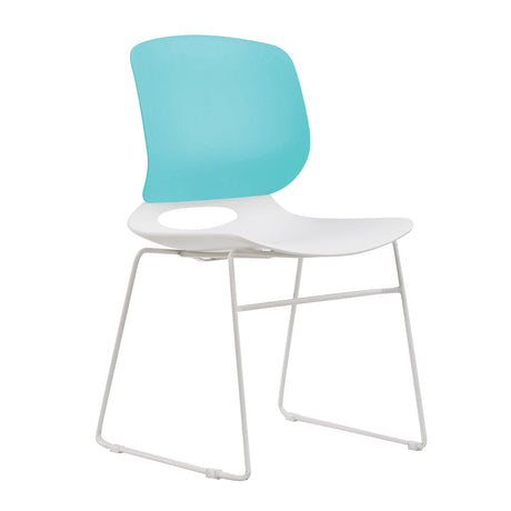 Ergonomic Backrest Stacking Chairs (Set of 4)