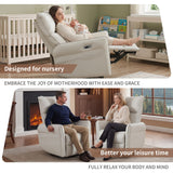 29.92" 270 Power Swivel Rocker Recliner Chair, Electric Glider Reclining Sofa With USB Ports, Power Swivel Glider, Rocking Chair Nursery Recliners For Living Room Bedroom