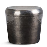 Troy - Metal Accent Table - Antique Silver