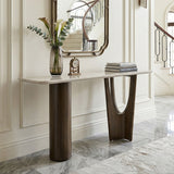 Console Table - Antique Bronze / Beige
