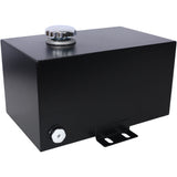 Heavy Duty 5 Gallon Steel Hydraulic Fluid Reservoir Tank With Mounting Foot, 14 Gauge - Black