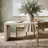 Veda - Geometric Waterfall Dining Table - White