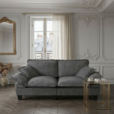 2 Seater Modular Loveseat With Curved Armrests