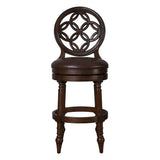 Stool With Back And Swivel Upholstered Seat
