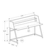 Computer Desk For Home Office Laptop, Storage Shelves, Contemporary & Modern