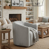 Alexa - Barrel Swivel Chair - Gray