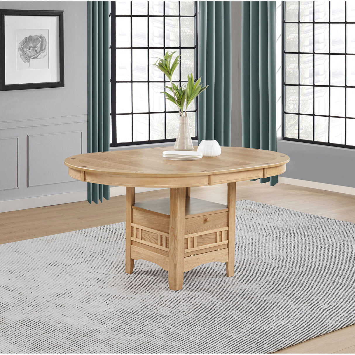 Davis - Extension Leaf Dining Table - Light Oak