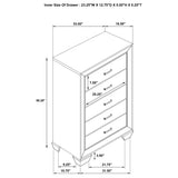 Harrison - 5 Drawer Bedroom Chest - Taupe