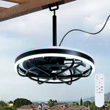 Ceiling Fan Light LED Light Source And Remote Control, 3000 - 6500K Dimmable LED Fan Light, 6 Speeds, For Living Room - Matte Black