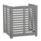 3 Panel Outdoor Wooden Air Conditioner Fence