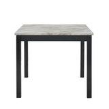 Modern 5 Piece Counter Height Dining Set With Tufted Nail Head Chairs