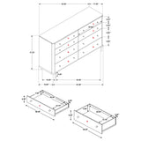 Anser - 8 Drawer Dresser - Black