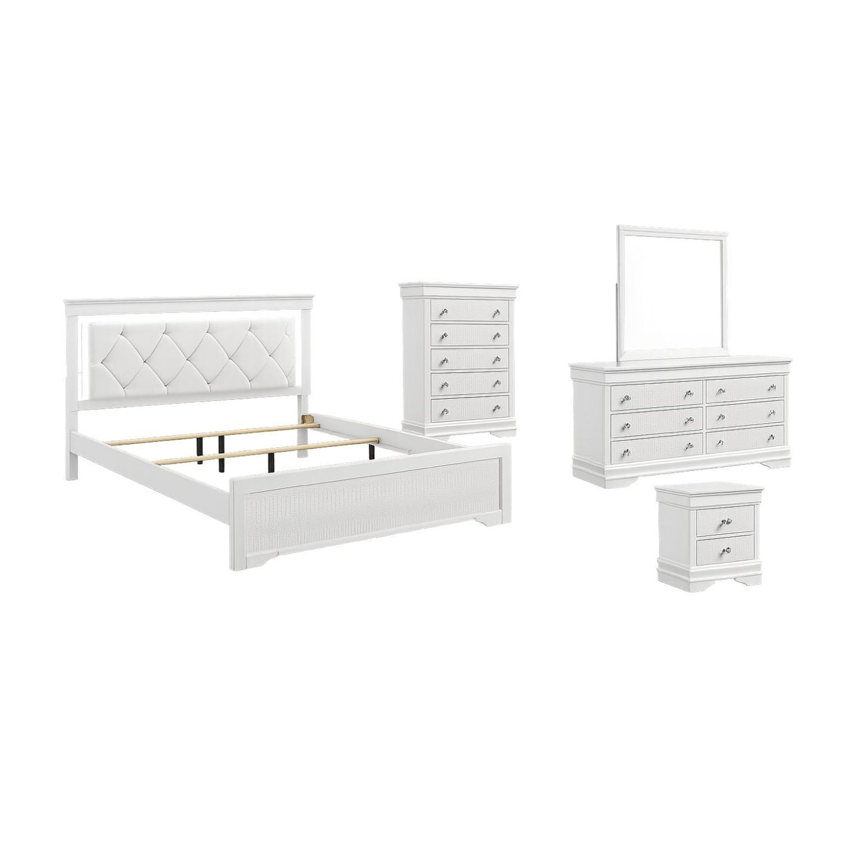 Blaze - Bedroom Set With LED Headboard