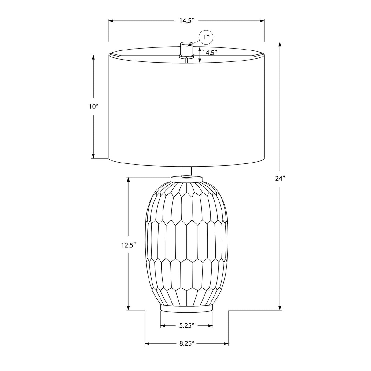 Table Lamp, Lighting, Transitional - Cream