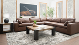 City Limits II 5-Piece Brown Leather Sectional - ARCDSCLx2+RACDSCL+LACDSCL+WEDSCL