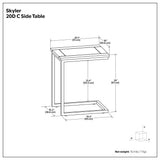 Skyler - C-Side Table - Walnut Brown