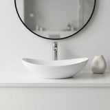 Oval Vessel Bathroom Sink Bowl - White
