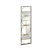 Eclectic Styling Metal Beaded Wall Mirror With Contemporary Design For Bedroom, Liveroom & Entryway