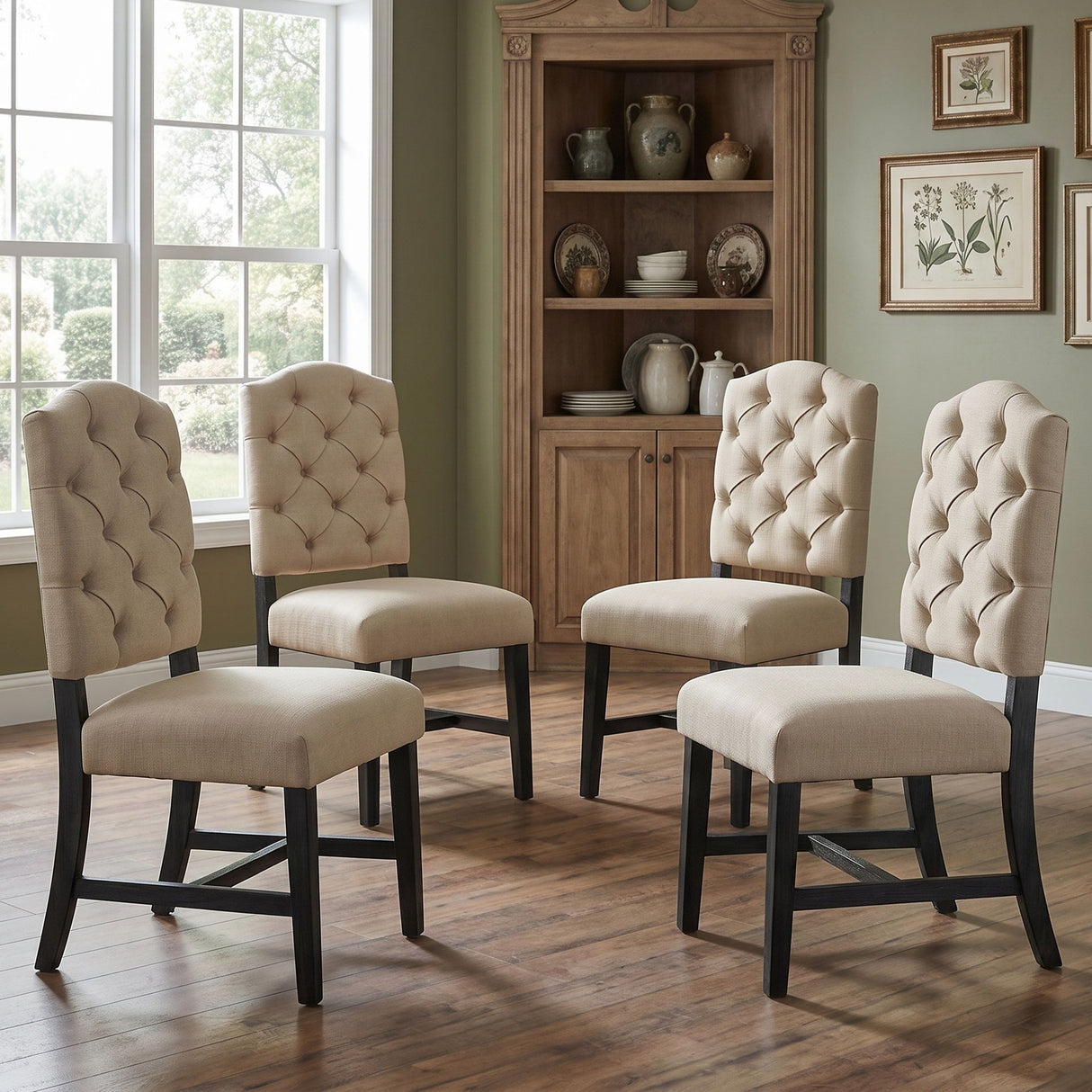 Retro Style Dining Chair Set