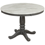 Dining Table - Gray - Faux Marble