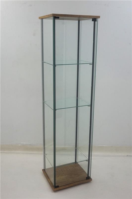 Bellatrix 3-shelf Clear Glass Curio Cabinet Mango - 950172MGO