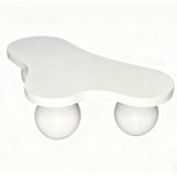 Cloud Shaped Coffee Table With 3 Ball Legs For Living Room
