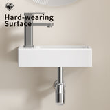 Wall Mounted Bathroom Sink With Faucet And Drain